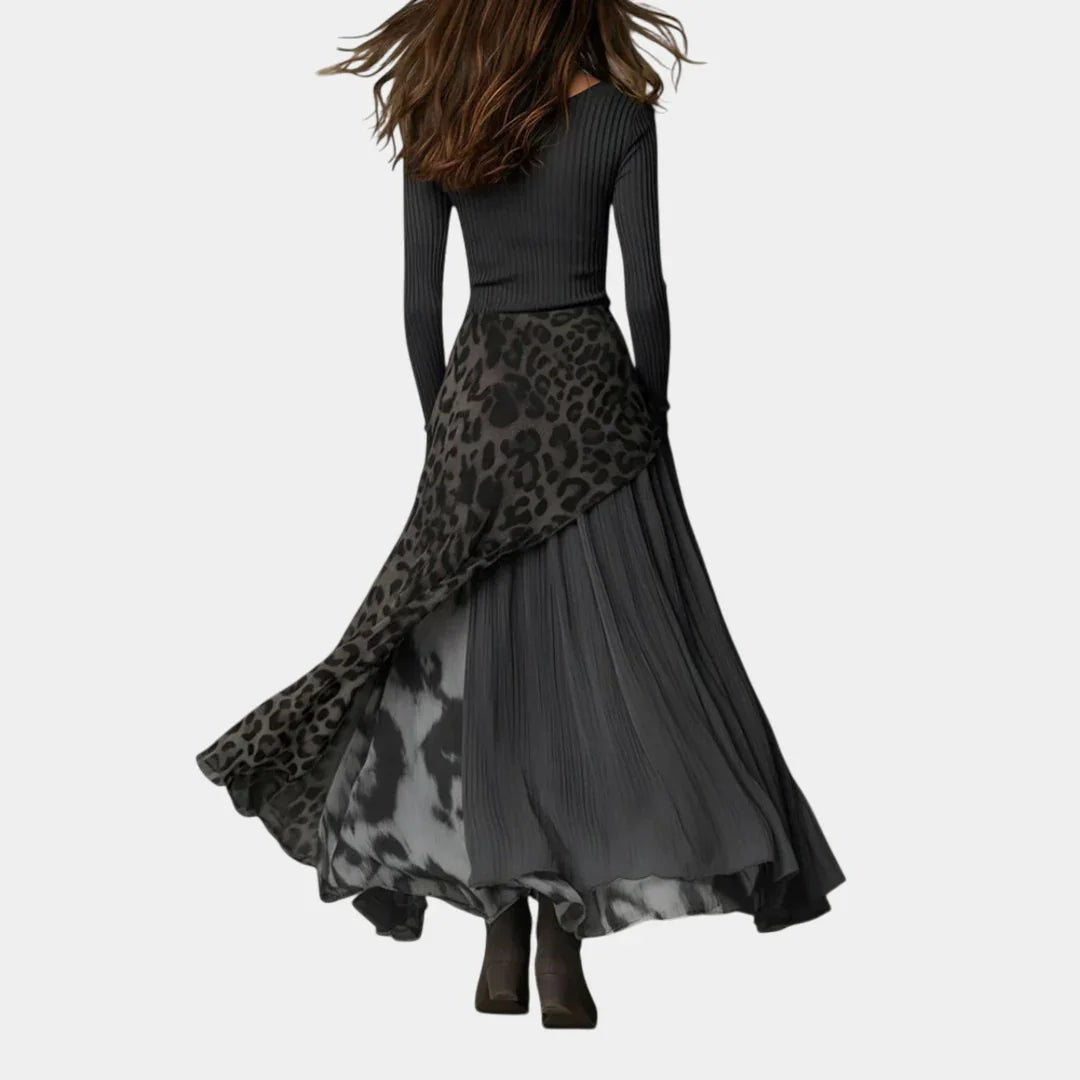 NKEM | Lange Leopardendruckkleid