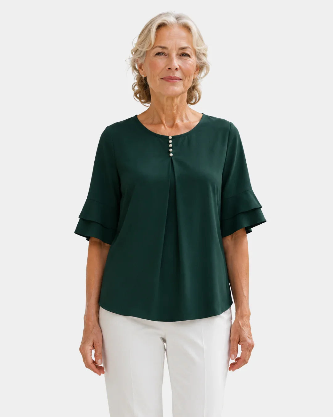 Hadelinde | Elegante Bluse mit Knöpfen