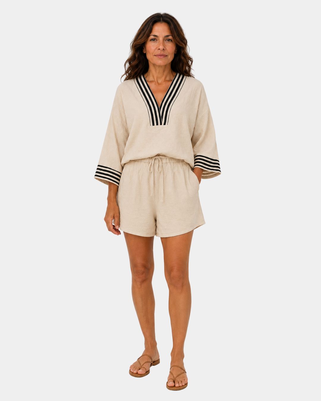 Garsende | Leichtes Ensemble aus Shorts und Bluse
