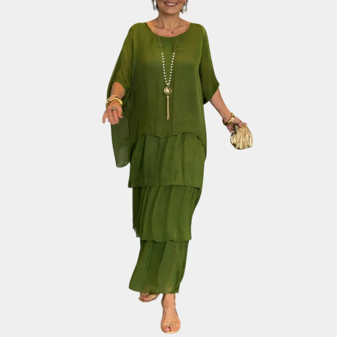 Agnès | Elegantes Maxikleid Fluide