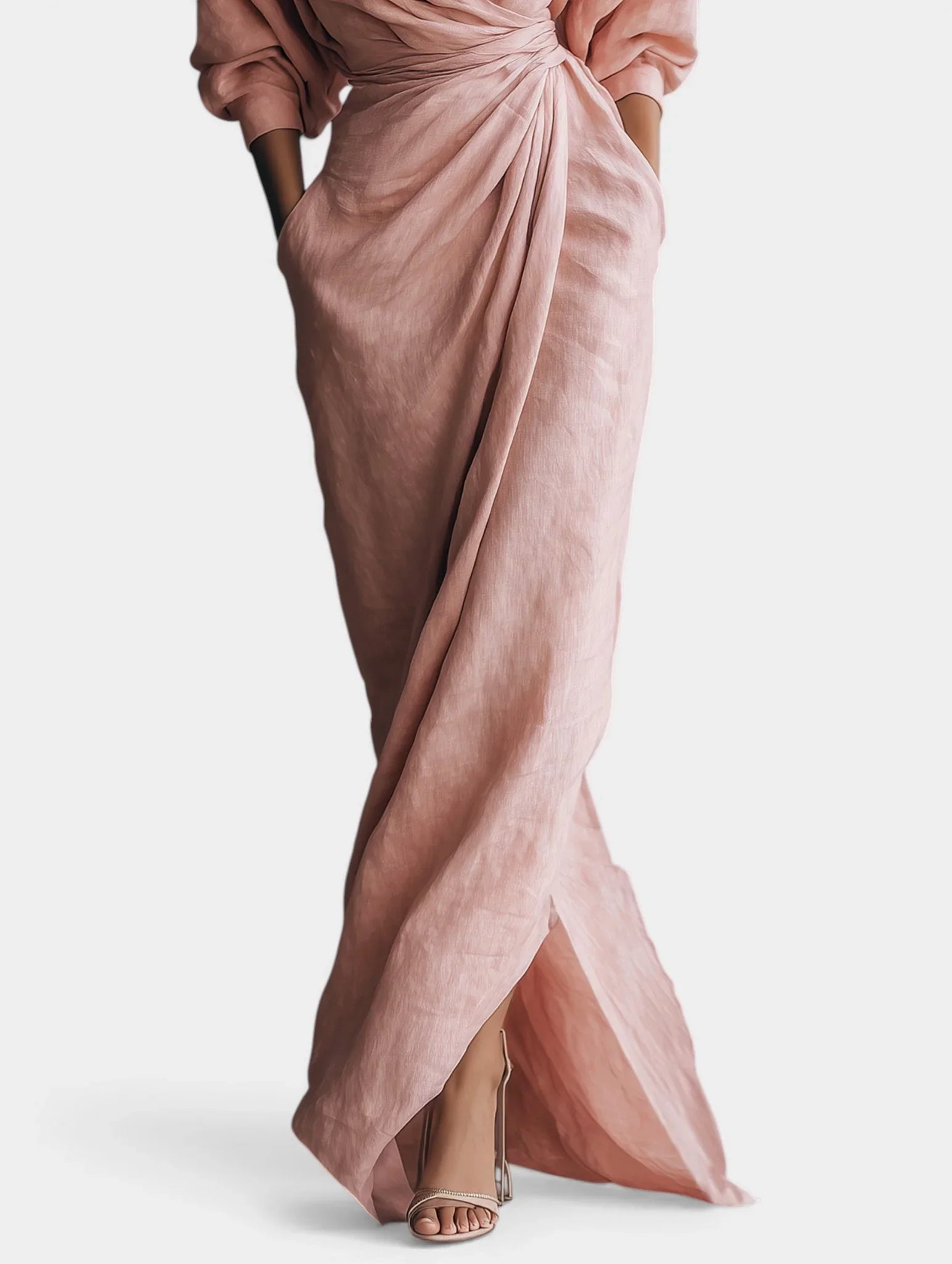 Sidonie | Maxikleid Minimalistisch Rosa