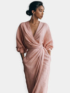 Sidonie | Maxikleid Minimalistisch Rosa