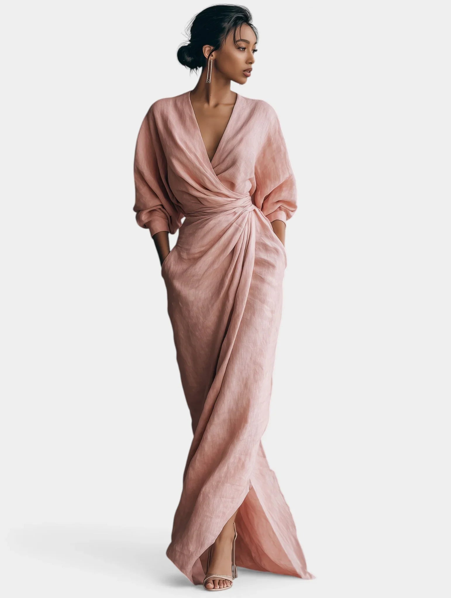 Sidonie | Maxikleid Minimalistisch Rosa