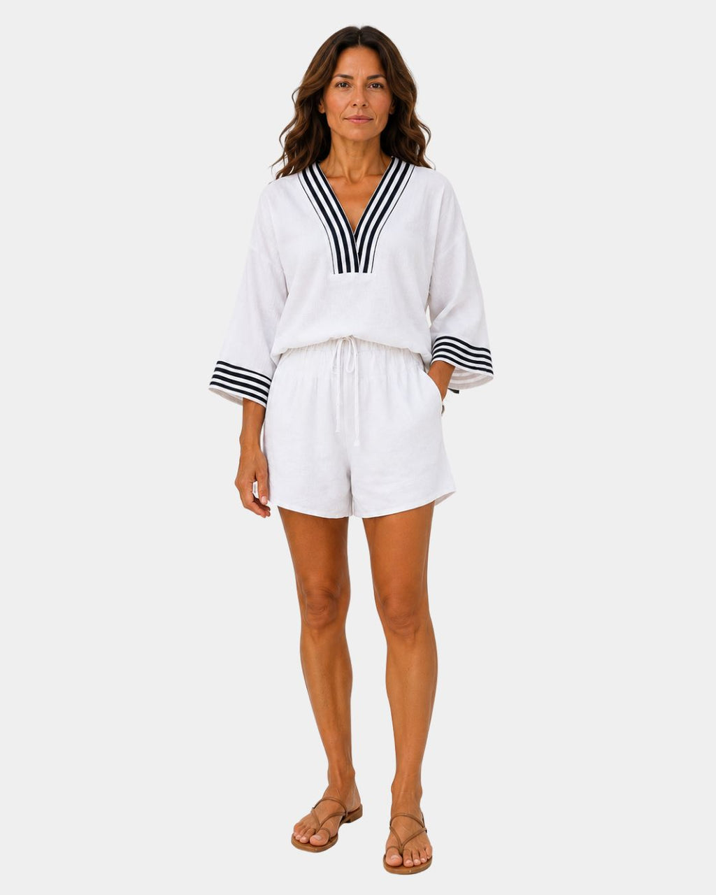 Garsende | Leichtes Ensemble aus Shorts und Bluse