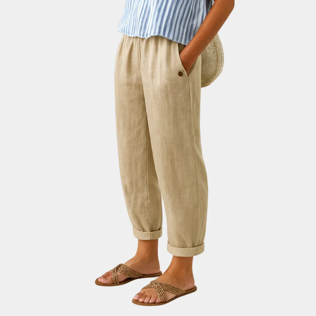 Florenz | Bequeme Leinen-Optik Hose