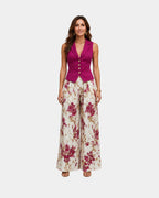 Alixène | Ärmelloses Oberteil und Blumenhose