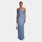 Philippinische | Maxikleid Satin Damen