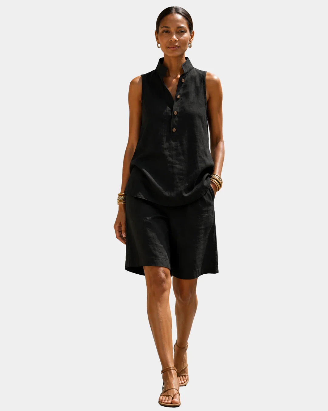 Mélior | Ärmelloses Sommer-Outfit mit Shorts