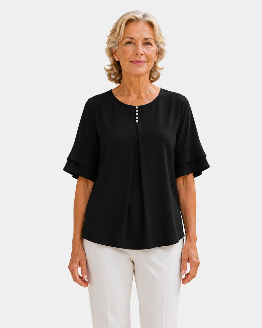 Hadelinde | Elegante Bluse mit Knöpfen