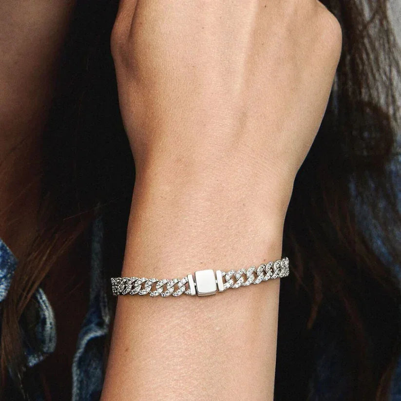 Adele | Kubanisches Armband aus Moissanit