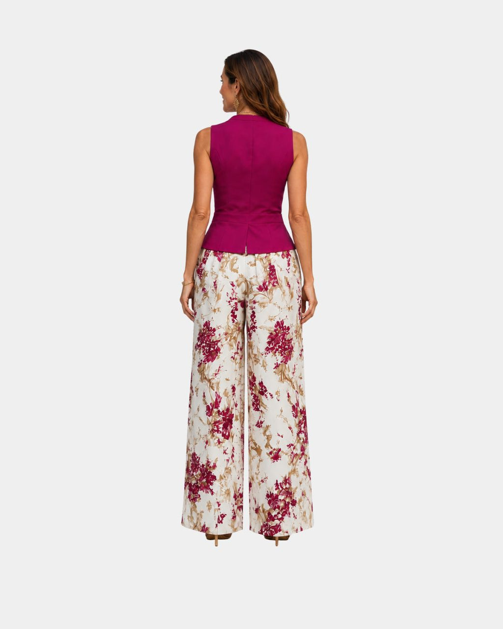 Alixène | Ärmelloses Oberteil und Blumenhose