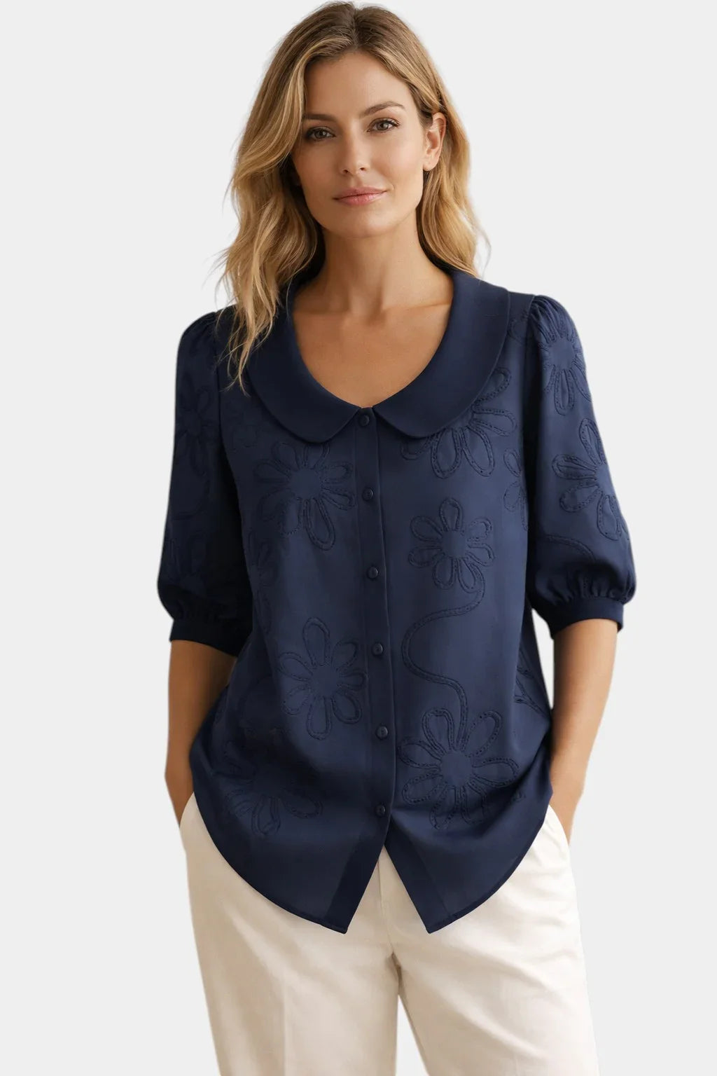 Elya | Bestickte Bluse