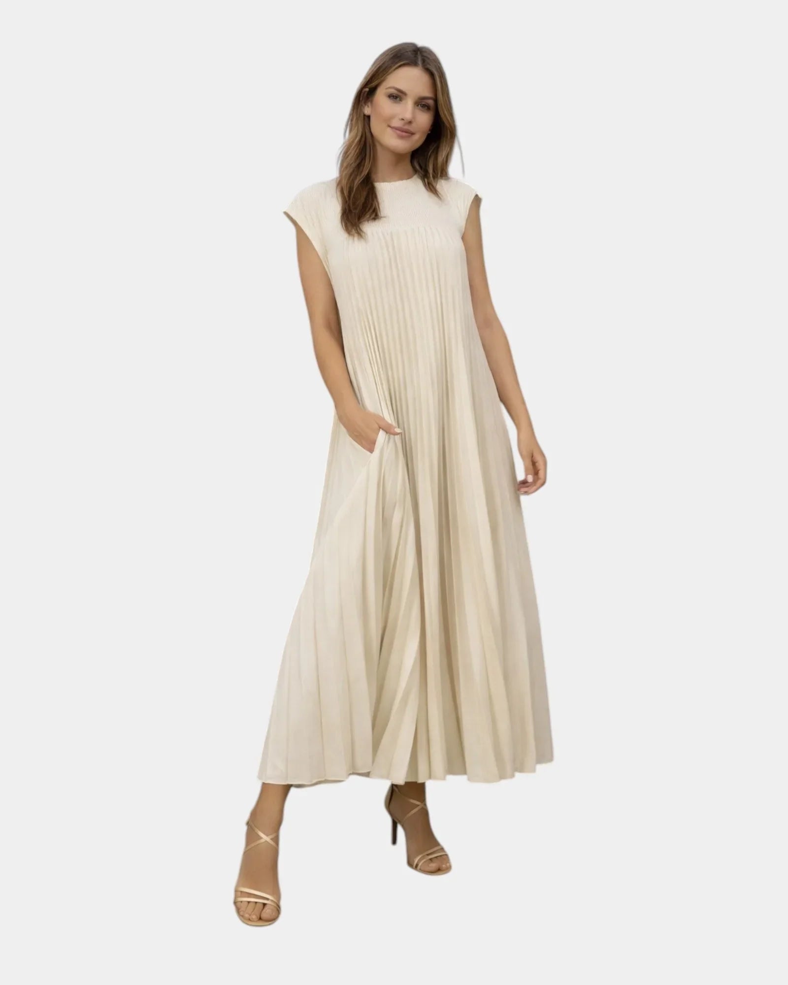 Marianne | Plissierte Midi-Kleid