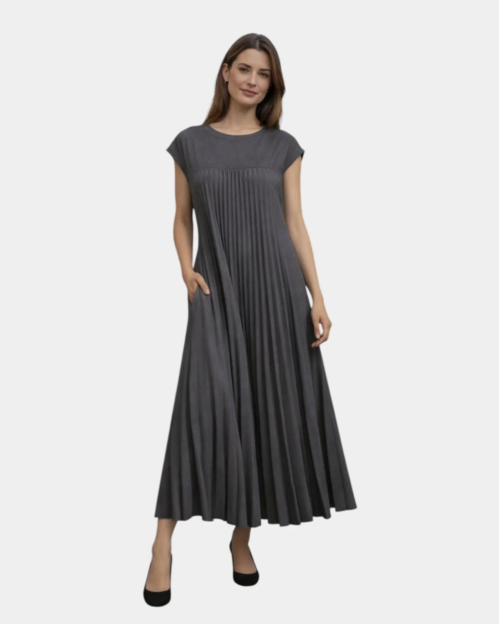 Marianne | Plissierte Midi-Kleid