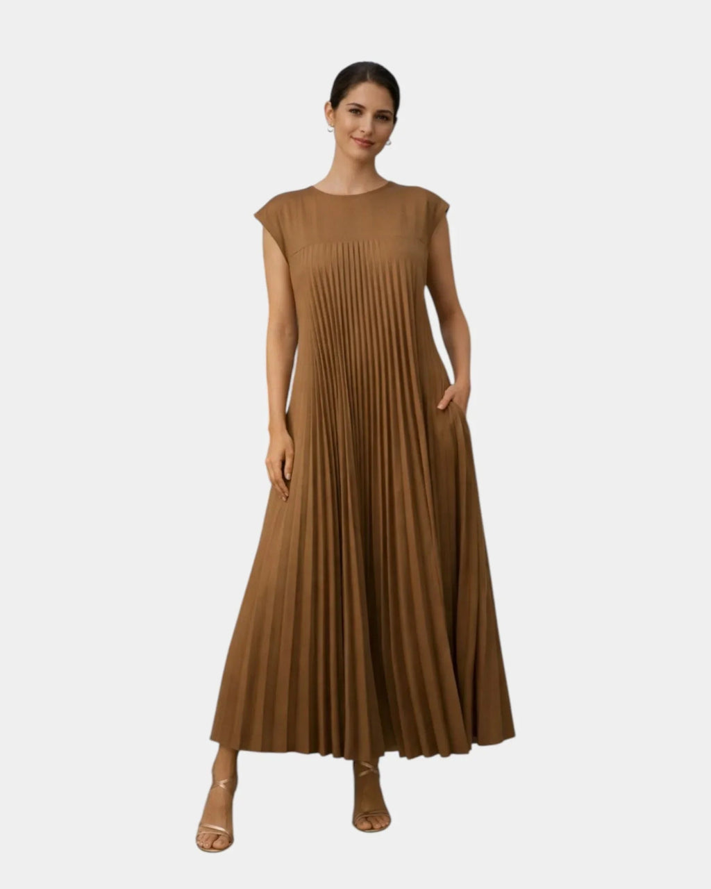 Marianne | Plissierte Midi-Kleid