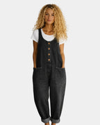 Lorena | Vintage gewaschene Denim-Latzhose