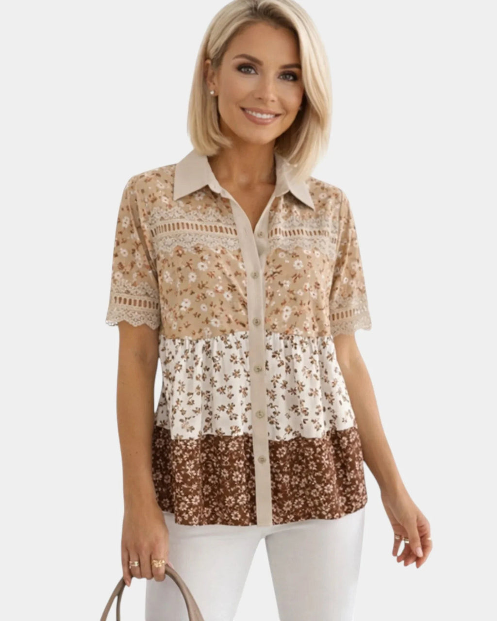 Évania | Florale Bluse