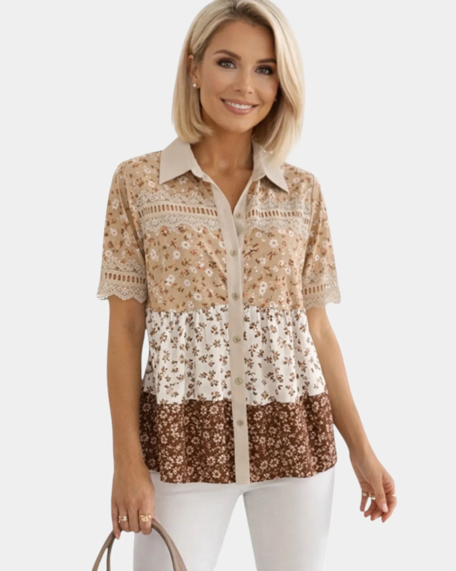 Évania | Florale Bluse