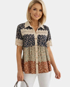 Évania | Florale Bluse