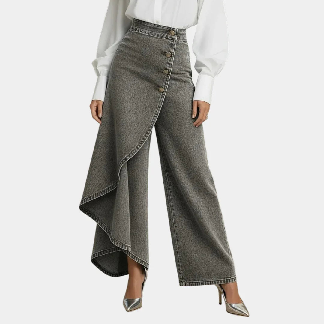Martina | Hoch taillierte Jeans mit weitem Bein