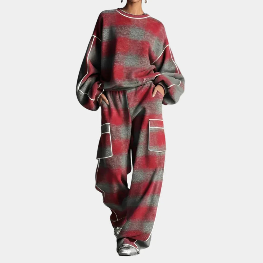 Carmen | Ensemble Sweatshirt und Hose in Blockfarben