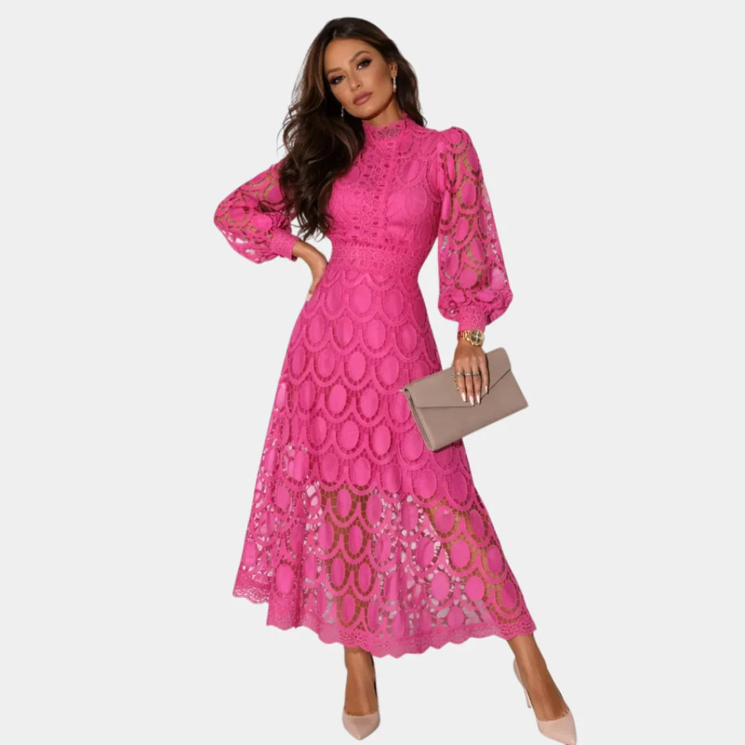 Yvette | Midi-Kleid aus zarter Spitze