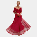 Nina | Lange Blumenkleid mit V-Ausschnitt