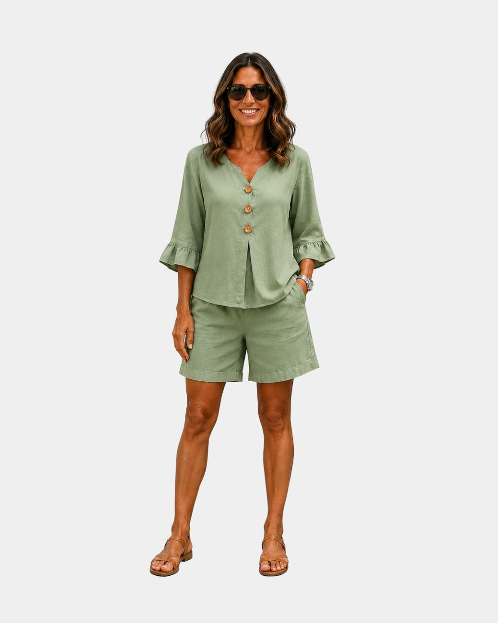 Auberte | Kurzes Ensemble und Bluse