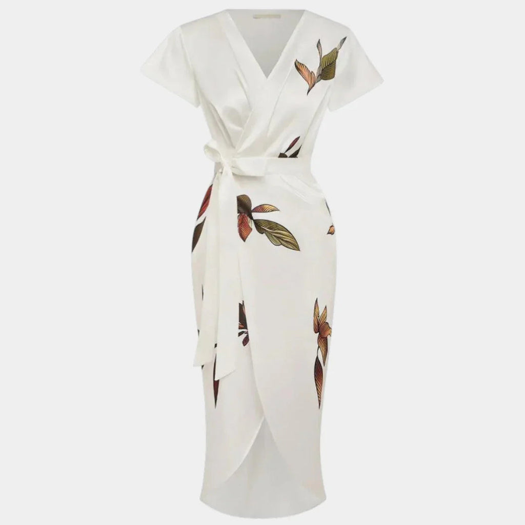 Agathe | Elegantes Wickelkleid mit floralem Muster