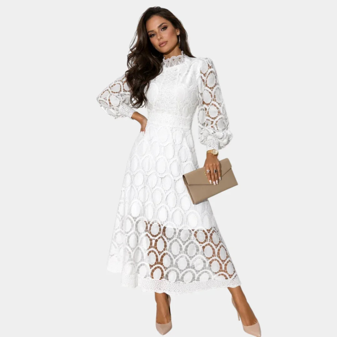 Yvette | Midi-Kleid aus zarter Spitze