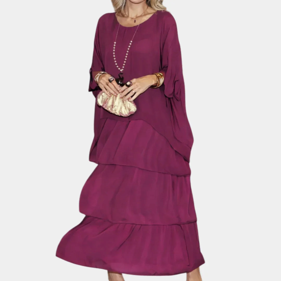 Agnès | Elegantes Maxikleid Fluide