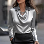 Emma | Elegante, glänzende Bluse