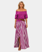 Étiennette | Set aus Bluse und Rock im mediterranen Stil