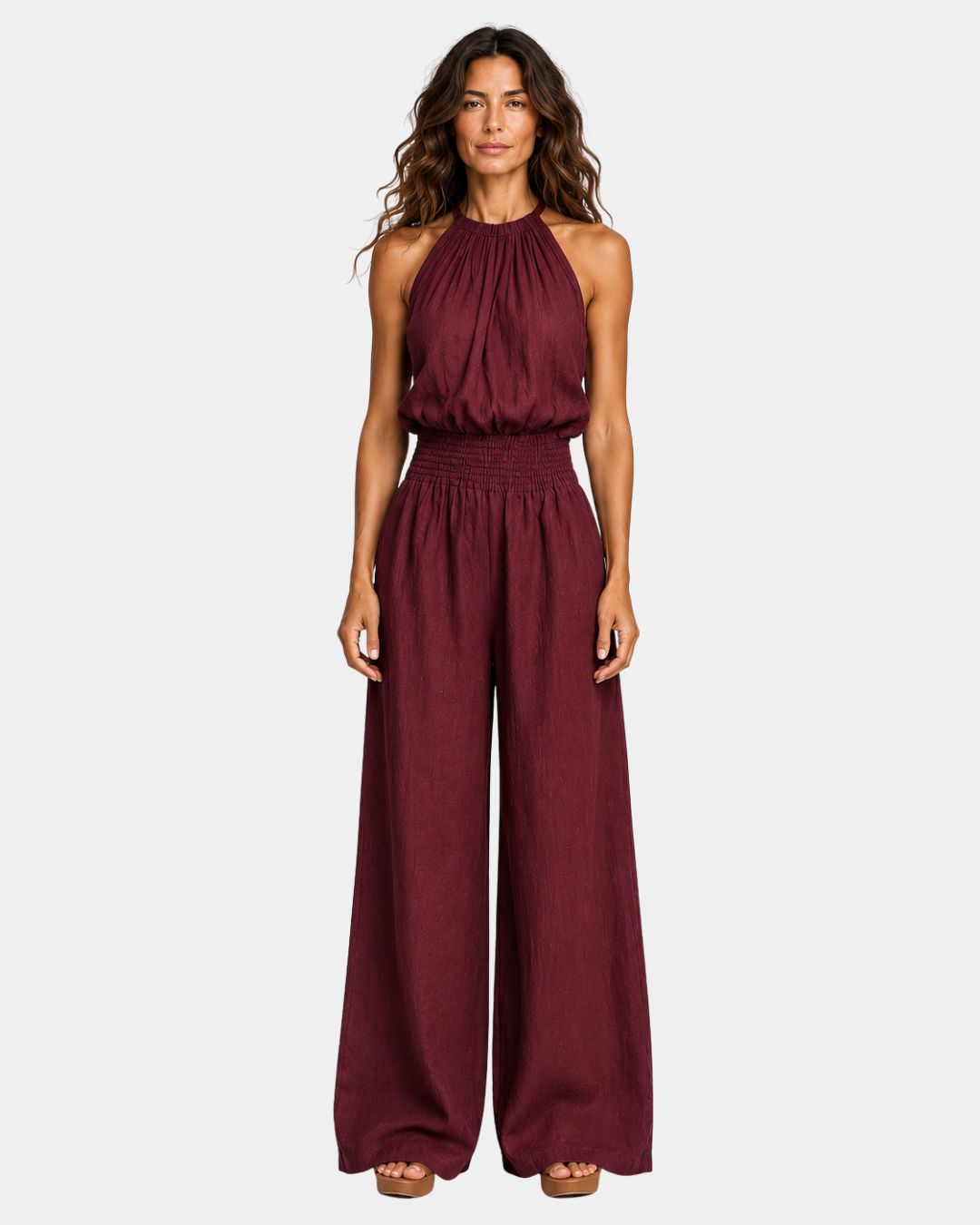Audenette | Eleganter Jumpsuit mit Halterkragen