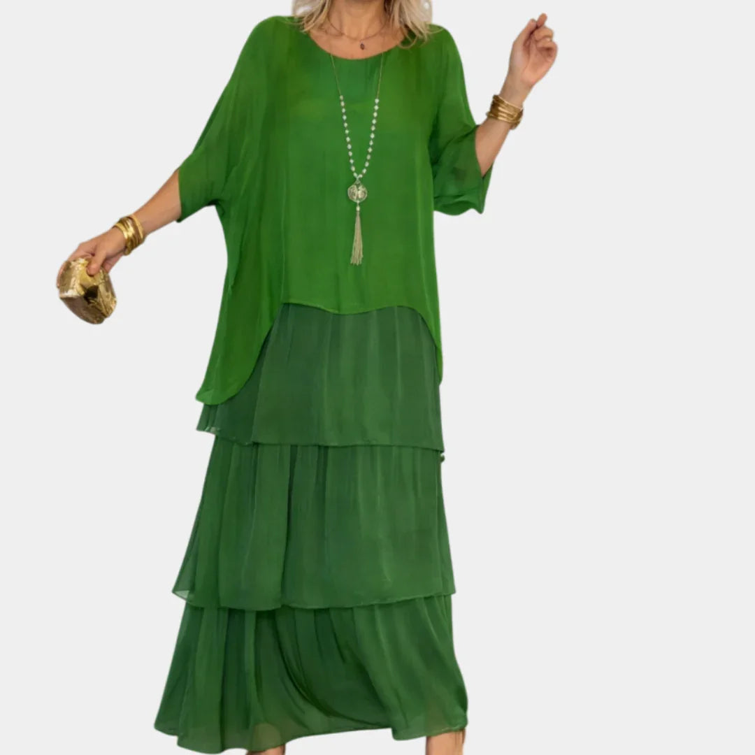 Agnès | Elegantes Maxikleid Fluide