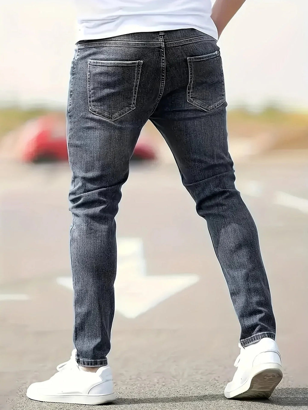 Alex | Slim Fit Trendige Zerrissene Jeans