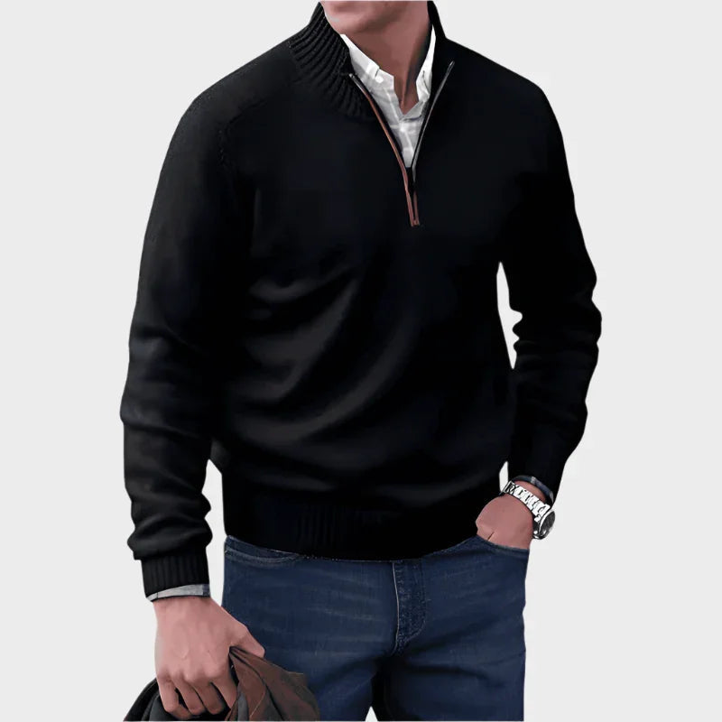 Malik | Eleganter Pullover mit Reißverschluss