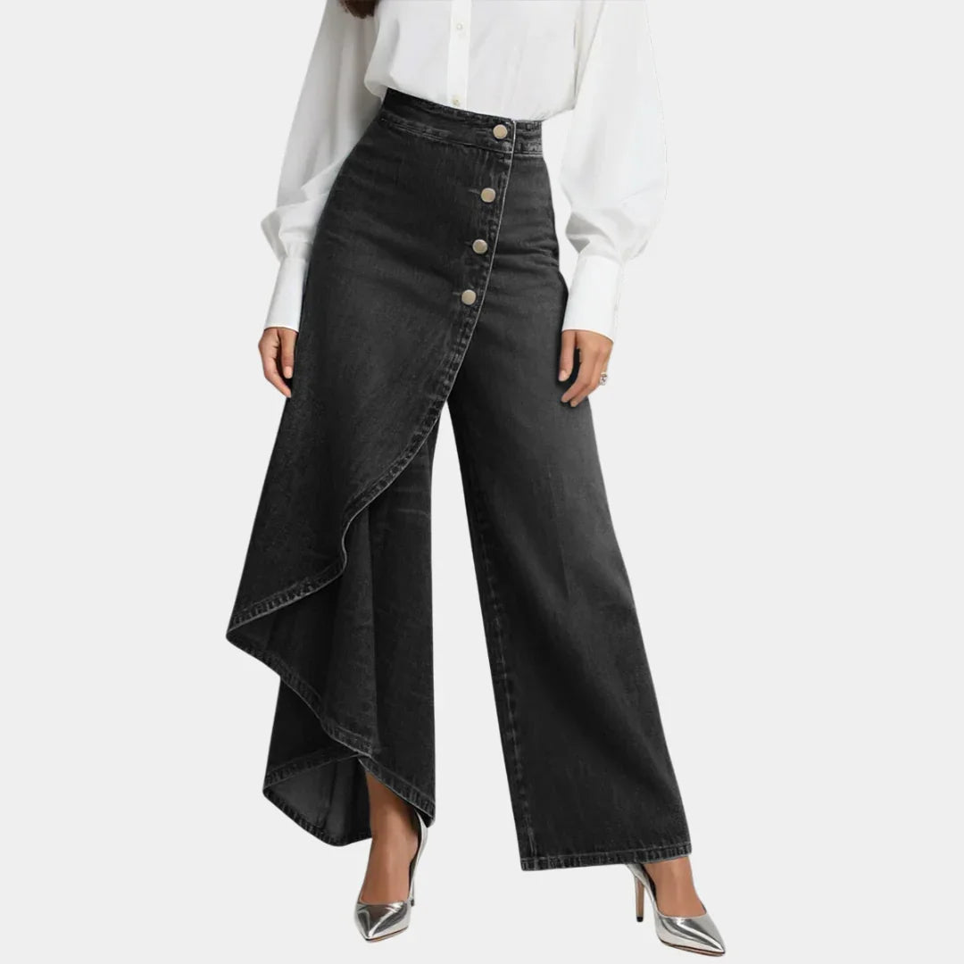 Martina | Hoch taillierte Jeans mit weitem Bein