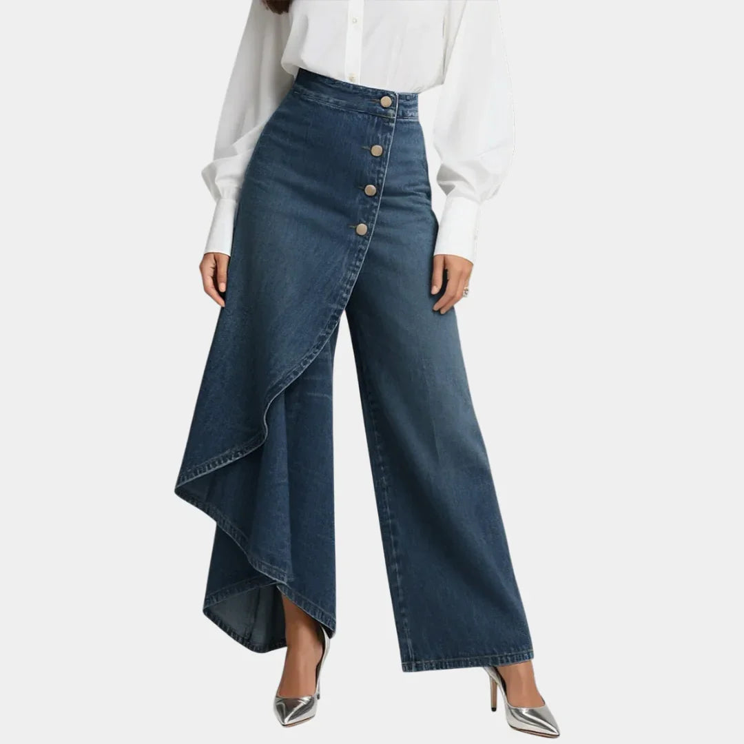 Martina | Hoch taillierte Jeans mit weitem Bein