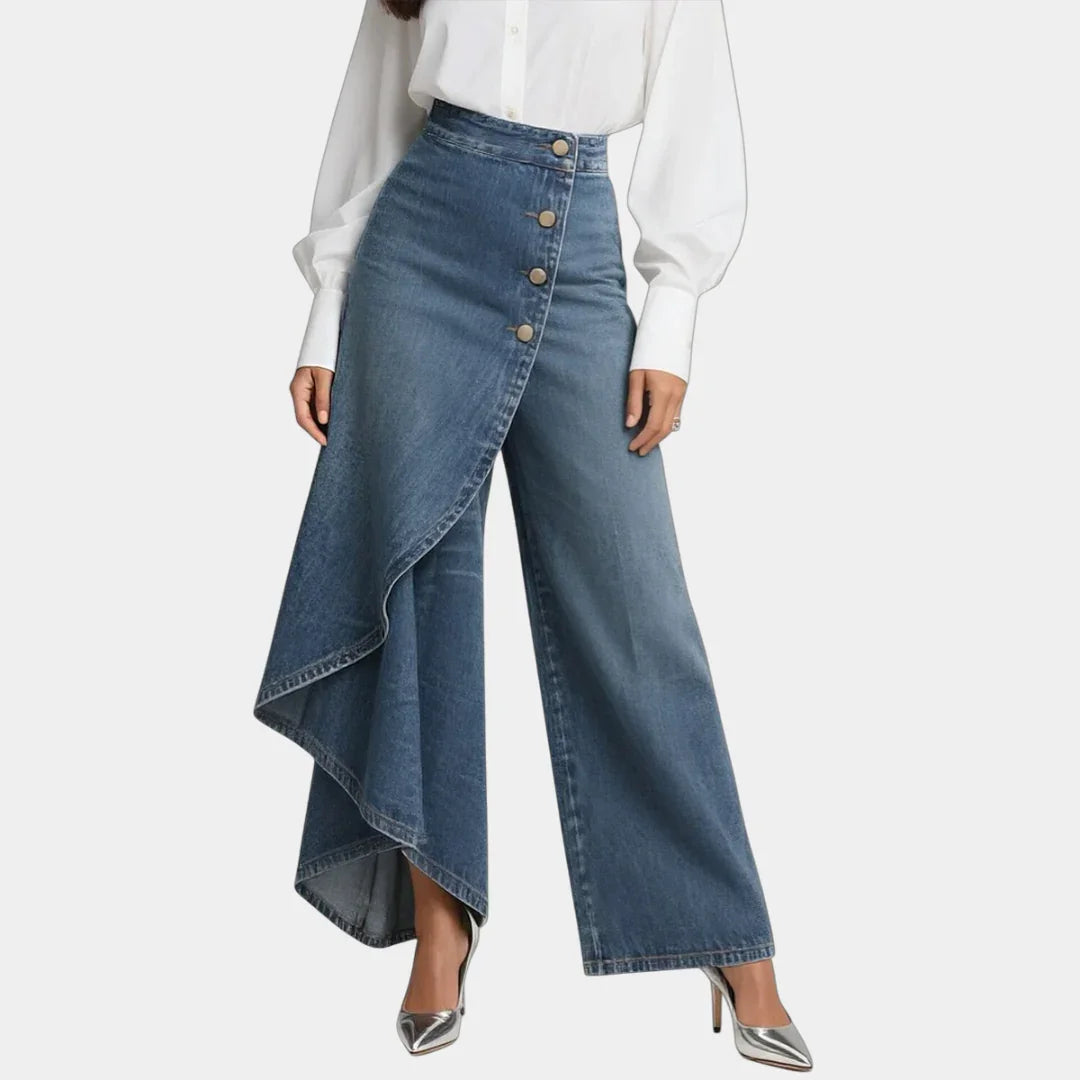 Martina | Hoch taillierte Jeans mit weitem Bein