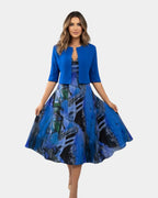 Stacy | Midi-Fluidkleid mit passender Jacke