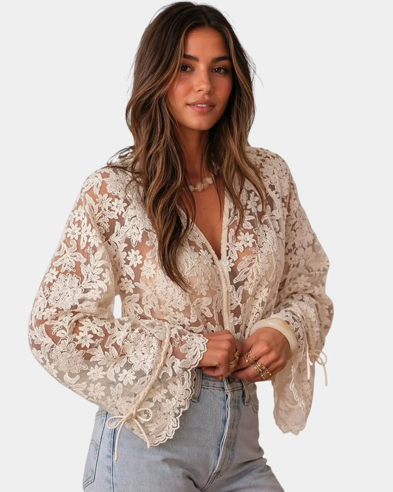 Berthe | Elegantes besticktes Hemd