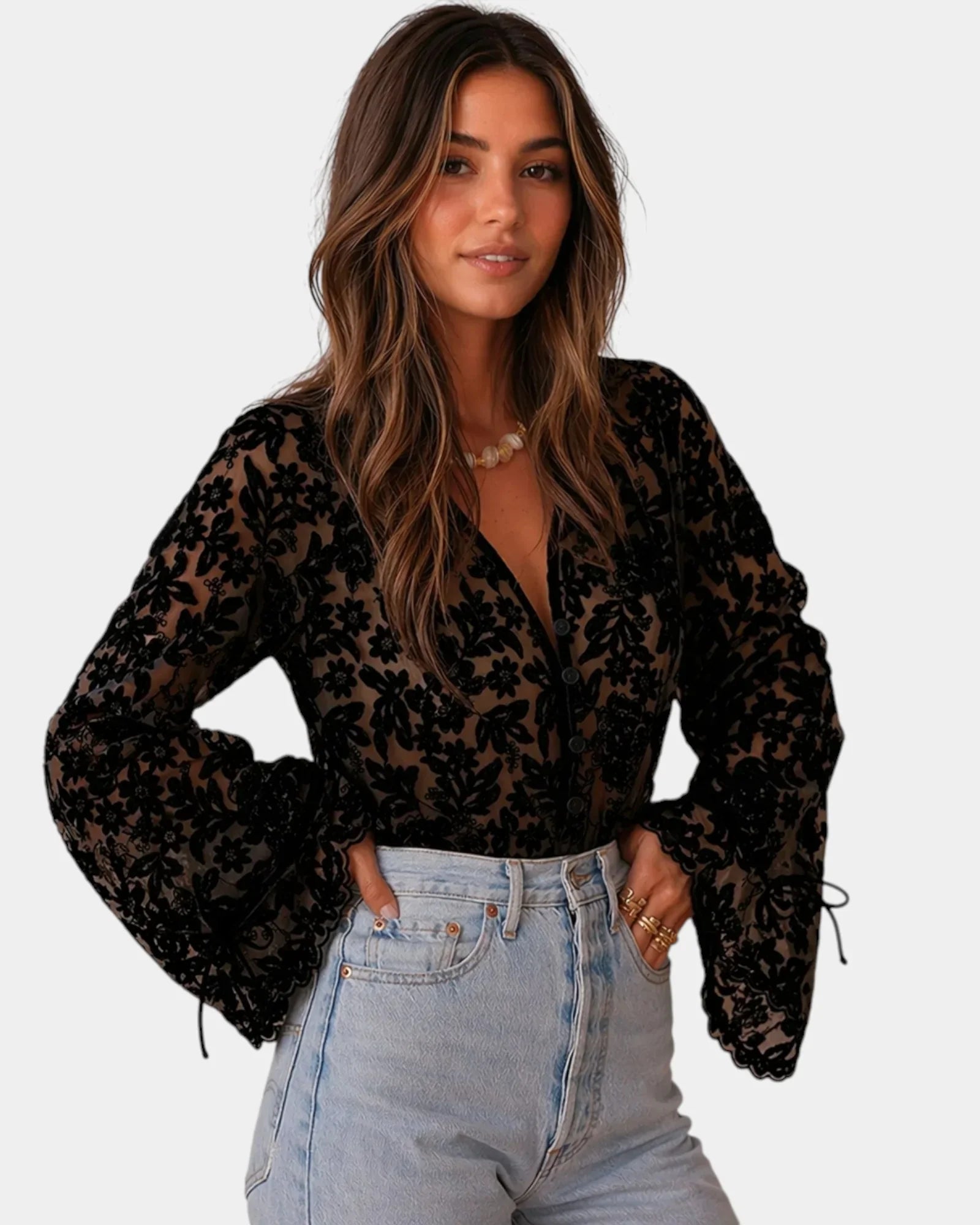 Berthe | Elegantes besticktes Hemd