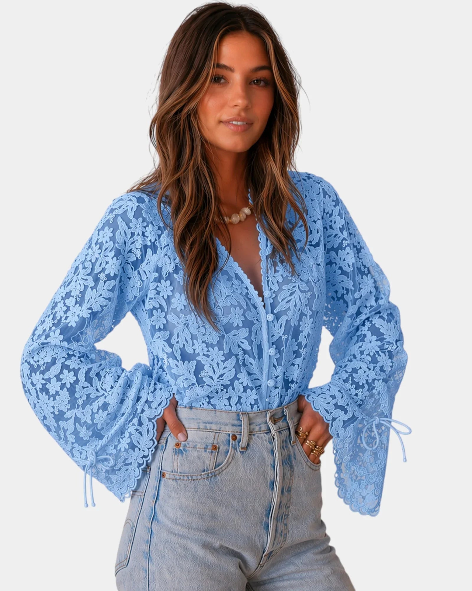 Berthe | Elegantes besticktes Hemd