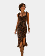 Charlise | Midi-Kleid mit Leopardenmuster