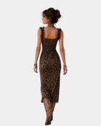 Charlise | Midi-Kleid mit Leopardenmuster