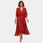 Carmen | Chiffonkleid mit V-Ausschnitt