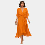 Carmen | Chiffonkleid mit V-Ausschnitt