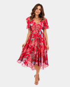 Mélisande | Blumenkleid mit V-Ausschnitt