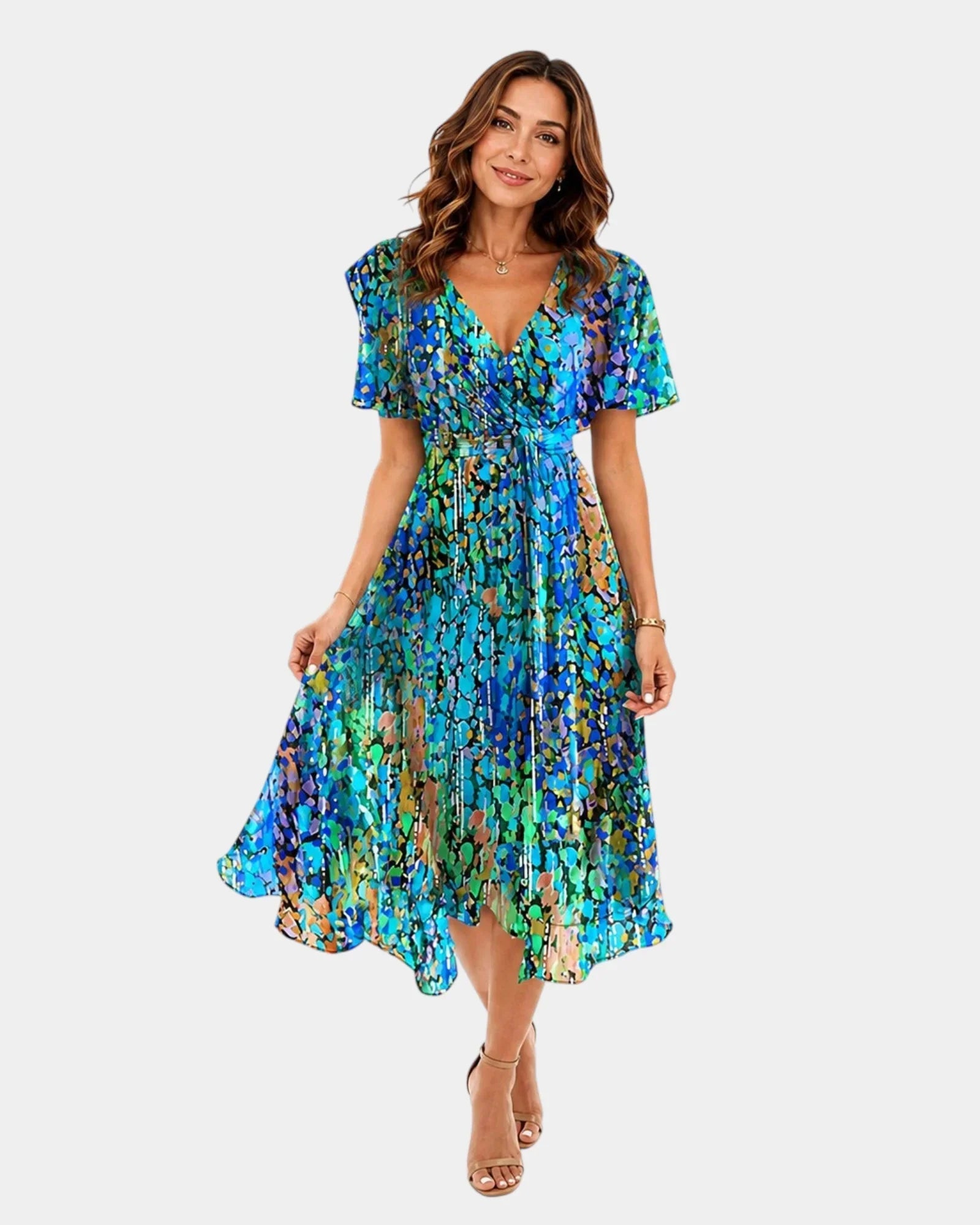 Mélisande | Blumenkleid mit V-Ausschnitt